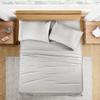 100% Organic Cotton Rich Heavy 1500-TC Percale Weave 4-PCs Sheet Set Fits Mattress 15-18'' Fully Elastic Deep Pocket (Grand King Size) (Solid, Silver Grey) view 2