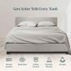 100% Organic Cotton Rich Heavy 1500-TC Percale Weave 4-PCs Sheet Set Fits Mattress 15-18'' Fully Elastic Deep Pocket (Grand King Size) (Solid, Silver Grey) view 3