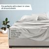 100% Organic Cotton Rich Heavy 1500-TC Percale Weave 4-PCs Sheet Set Fits Mattress 15-18'' Fully Elastic Deep Pocket (Grand King Size) (Solid, Silver Grey) view 4