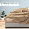 100% Organic Cotton Rich Heavy 1500-TC Percale Weave 4-PCs Sheet Set Fits Mattress 15-18'' Fully Elastic Deep Pocket (Grand King Size) (Solid, Taupe) view 4