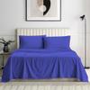 100% Organic Cotton Rich Heavy 1500-TC Percale Weave 4-PCs Sheet Set Fits Mattress 16-20'' Fully Elastic Deep Pocket (Queen Size) (Stripe, Royal Blue) view 1