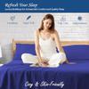 100% Organic Cotton Rich Heavy 1500-TC Percale Weave 4-PCs Sheet Set Fits Mattress 15-18'' Fully Elastic Deep Pocket (Grand King Size) (Stripe, Royal Blue) view 4
