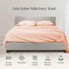 100% Organic Cotton Rich Heavy 1500-TC Percale Weave 4-PCs Sheet Set Fits Mattress 15-18'' Fully Elastic Deep Pocket (Emperor Size) (Solid, Peach) view 3