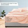 100% Organic Cotton Rich Heavy 1500-TC Percale Weave 4-PCs Sheet Set Fits Mattress 15-18'' Fully Elastic Deep Pocket (Emperor Size) (Solid, Peach) view 4