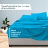 100% Organic Cotton Rich Heavy 1500-TC Percale Weave 4-PCs Sheet Set Fits Mattress 15-18'' Fully Elastic Deep Pocket (Grand King Size) (Solid, Turquoise) view 4