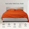 100% Organic Cotton Rich Heavy 1500-TC Percale Weave 4-PCs Sheet Set Fits Mattress 16-20'' Fully Elastic Deep Pocket (Grand King Size) (Solid, Orange) view 4
