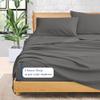 100% Organic Cotton Rich Heavy 1500-TC Percale Weave 4-PCs Sheet Set Fits Mattress 15-18'' Fully Elastic Deep Pocket (Grand King Size) (Stripe, Grey) view 4