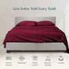 100% Organic Cotton Rich Heavy 1500-TC Percale Weave 4-PCs Sheet Set Fits Mattress 15-18'' Fully Elastic Deep Pocket (Emperor Size) (Solid, Burgundy) view 3