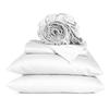 100% Organic Cotton Rich Heavy 1500-TC Percale Weave 6-PCs Sheet Set (1 Fitted, 1 Flat, 4 Pillowcase) Fits Mattress 16-20'' Fully Elastic Deep Pocket (King Size) (Stripe, Chocolate) view 2