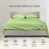 100% Organic Cotton Rich Heavy 1500-TC Percale Weave 4-PCs Sheet Set Fits Mattress 15-18'' Fully Elastic Deep Pocket (Grand King Size) (Solid, Sage Green) view 3