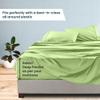 100% Organic Cotton Rich Heavy 1500-TC Percale Weave 4-PCs Sheet Set Fits Mattress 15-18'' Fully Elastic Deep Pocket (Grand King Size) (Solid, Sage Green) view 4