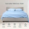 100% Organic Cotton Rich Heavy 1500-TC Percale Weave 4-PCs Sheet Set Fits Mattress 15-18'' Fully Elastic Deep Pocket (Grand King Size) (Solid, Light Blue) view 3