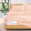 100% Organic Cotton Rich Heavy 1500-TC Percale Weave 4-PCs Sheet Set Fits Mattress 15-18'' Fully Elastic Deep Pocket (Grand King Size) (Stripe, Peach) view 4