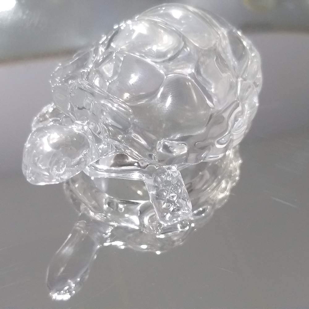 Turtle Crystal Tortoise Glass Statue Good Charm and Paper Weight Lucky Gift of Good Health Fortune and Wellness Business Gift Home Decoration