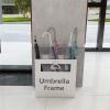 Umbrella Racks Large-Capacity Commercial Umbrella Stand Holder, Modern Umbrella Tube with Independent Drip Tray, Space-Saving Entrance Umbrella Basket (Color : White, Size : 36x13x41cm) view 2