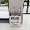 Umbrella Racks Large-Capacity Umbrella Stand Holder, Modern Umbrella Tube with Independent Drip Tray, Space-Saving Entrance Umbrella Basket, 3 Colors (Color : White, Size : 36x13x41cm) view 2