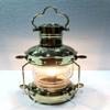 Nautical 12" Ship Lamp Boat Shiny Gold Brass Electric Lantern Maritime Collectible Home Decorative view 1