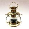 Nautical 12" Ship Lamp Boat Shiny Gold Brass Electric Lantern Maritime Collectible Home Decorative view 2