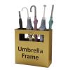 Umbrella Racks Large-Capacity Commercial Umbrella Stand Holder, Modern Umbrella Tube with Independent Drip Tray, Space-Saving Entrance Umbrella Basket (Color : Gold, Size : 36x13x41cm) view 1