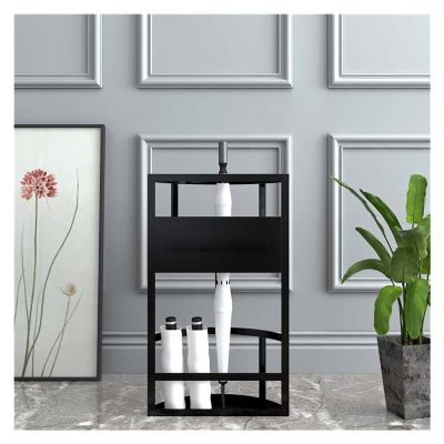 Umbrella Racks Wrought Iron Umbrella Stand Holder, Umbrella Storage Basket That Can Be Placed in The Corner, Saving Space, Waterproof and Rustproof (Color : Black, Size : 38x60cm)