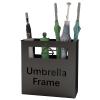 Umbrella Racks Large-Capacity Commercial Umbrella Stand Holder, Modern Umbrella Tube with Independent Drip Tray, Space-Saving Entrance Umbrella Basket (Color : Black, Size : 36x13x41cm) view 1