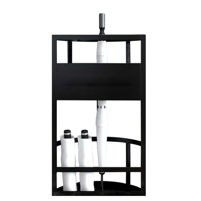 Umbrella Racks Indoor Umbrella Stand Holder, Iron Umbrella Basket for Hotel Office, Space-Saving Umbrella Storage Bucket, 3 Colors, 2 Sizes (Color : Black, Size : 30x55cm)