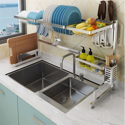 Dish Rack Kitchen Sink Storage Rack Sink Rack Stainless Steel Used For Organizing And Storing Kitchen Utensils Saving Space (silver) DXY
