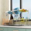 Dish Rack Kitchen Sink Storage Rack Sink Rack Stainless Steel Used For Organizing And Storing Kitchen Utensils Saving Space (silver) DXY view 2