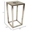 A&B Home Aluminum T-Light Holder - 4" x 4" x 11" - Silver view 3