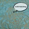 BYTIDE Quilt Bedspread Oversized King 4 Piece Bedding Set 120" x 120" Elegant Antique Classy Damask Embroidery with Scallop Edges, Ultra Soft Lightweight Coverlet, Teal view 3