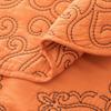 BYTIDE Quilt Bedspread Oversized Queen 4 Piece Bedding Set 110" x 120" Elegant Antique Classy Damask Embroidery with Scallop Edges, Ultra Soft Lightweight Coverlet, Orange view 4