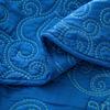 BYTIDE Quilt Bedspread Oversized Queen 4 Piece Bedding Set 110" x 120" Elegant Antique Classy Damask Embroidery with Scallop Edges, Ultra Soft Lightweight Coverlet, Royal Blue view 4