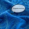 BYTIDE Quilt Bedspread Oversized King 4 Piece Bedding Set 120" x 120" Elegant Antique Classy Damask Embroidery with Scallop Edges, Ultra Soft Lightweight Coverlet, Royal Blue view 3