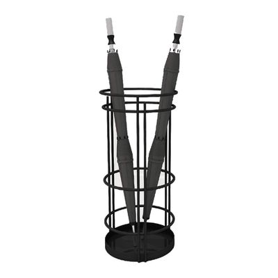 Umbrella Rack AGYH Iron Umbrella Stand, Umbrella Bucket in Commercial Corridors of Domestic Hotel Lobby, Multi-Function Umbrella Tube, Large Capacity25X55cm(Color:Black)