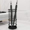 Umbrella Rack AGYH Metal Umbrella Stand, Black Floor-Standing Household Hotel Lobby Umbrella Bucket, Can Hold 10 Umbrellas, with Hook and Drip Tray25x55cm view 2
