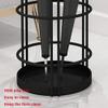 Umbrella Rack AGYH Metal Umbrella Stand, Black Floor-Standing Household Hotel Lobby Umbrella Bucket, Can Hold 10 Umbrellas, with Hook and Drip Tray25x55cm view 4