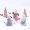Marble Conic Ring Holder Jewellery Stand Organiser Storage Cone Ring Display Table Decor Photo Props (2, Gray) view 3