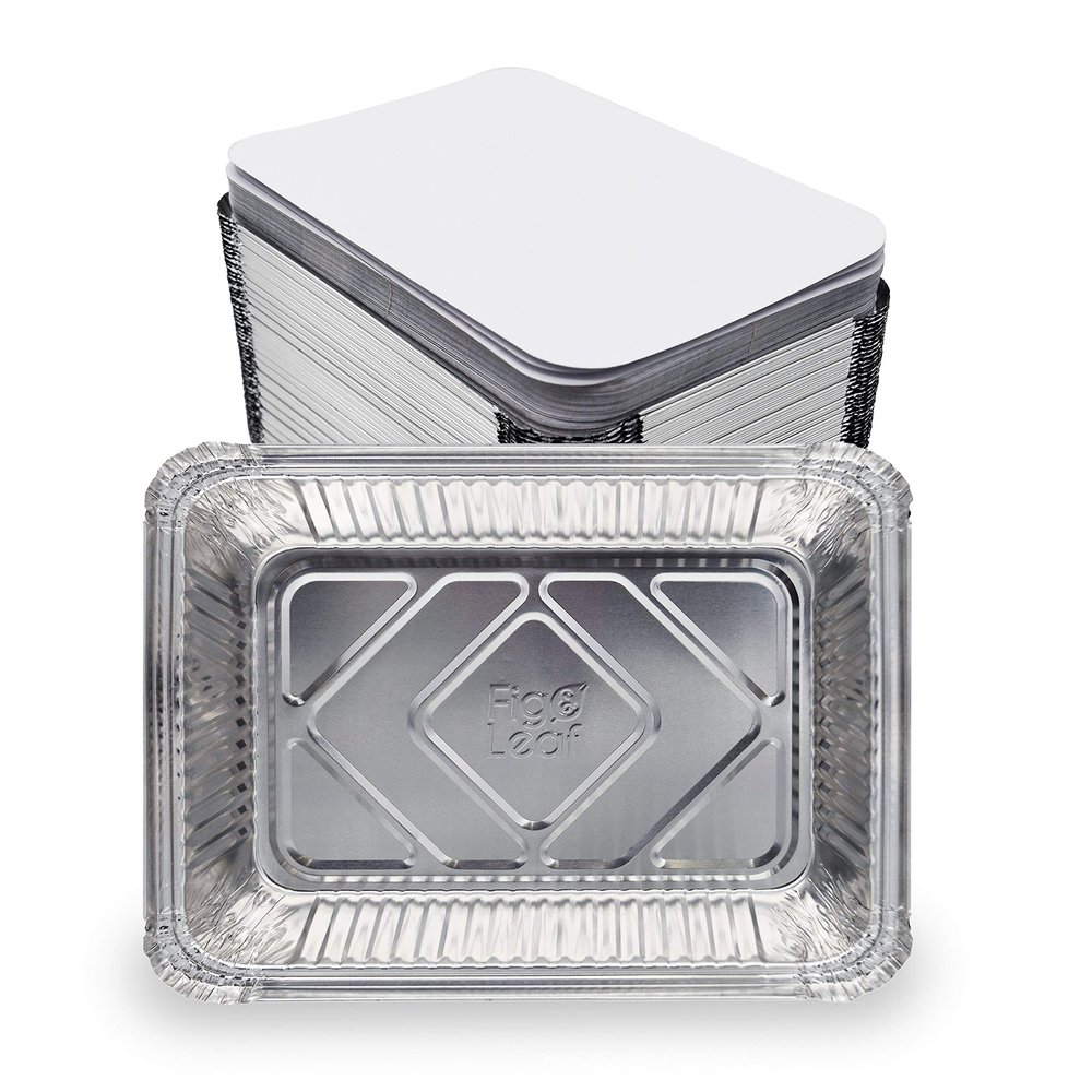 (480 Pack) Premium 2.5-LB Takeout Pans with Lids - 8.6" x 6.1" x 2" l Heavy Duty Disposable Aluminum Foil for Catering Party Meal Prep Freezer Drip Pans BBQ Potluck Holidays