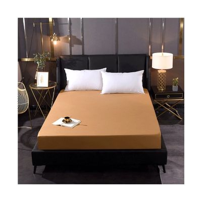 MZP Waterproof Mattress Protector Cover 100% Lycra Cotton Noiseless Protection Cover 1 Fitted Bottom Sheet Only Twin Small Double Full Super King Queen(25cm) (Color : Yellow, Size : 150x200cm)