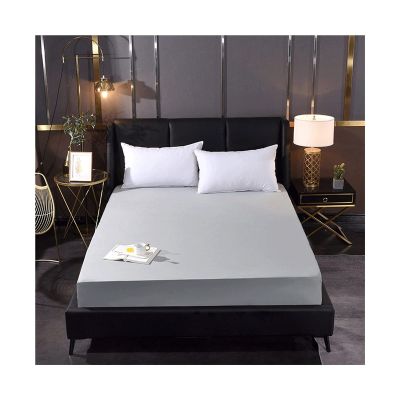MZP Waterproof Mattress Protector Cover 100% Lycra Cotton Noiseless Protection Cover 1 Fitted Bottom Sheet Only Twin Small Double Full Super King Queen(25cm) (Color : Gray, Size : 180x200cm)