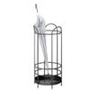 Umbrella Racks Black Iron Umbrella Stand Holder, Space-Saving Home and Commercial Entrance Decorative Umbrella Bucket, with Hook and Drip Tray view 1
