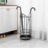 Umbrella Racks Black Iron Umbrella Stand Holder, Space-Saving Home and Commercial Entrance Decorative Umbrella Bucket, with Hook and Drip Tray view 4