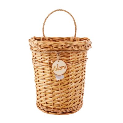 Woven Wicker Hanging Basket Door Hanging Basket Wall Decorations for Home Garden Farmhouse (original)