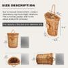 Woven Wicker Hanging Basket Door Hanging Basket Wall Decorations for Home Garden Farmhouse (original) view 2