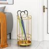 Umbrella Racks Indoor Metal Umbrella Stand Holder, Umbrella Storage Basket with Hook and Drip Tray, Space-Saving Entrance Umbrella Stand Holder (Color : Gold) view 2