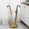 Umbrella Racks Indoor Metal Umbrella Stand Holder, Umbrella Storage Basket with Hook and Drip Tray, Space-Saving Entrance Umbrella Stand Holder (Color : Gold) view 3
