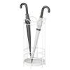 Umbrella Racks Iron Umbrella Stand Holder, Space-Saving Free-Standing Hollow Umbrella Bucket, Multifunctional Household Storage Bucket, White view 1