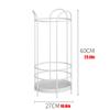 Umbrella Racks Iron Umbrella Stand Holder, Space-Saving Free-Standing Hollow Umbrella Bucket, Multifunctional Household Storage Bucket, White view 2