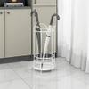 Umbrella Racks Iron Umbrella Stand Holder, Space-Saving Free-Standing Hollow Umbrella Bucket, Multifunctional Household Storage Bucket, White view 3