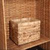 Rectangular Woven Water Hyacinth Storage Baskets with inside Handle for Shelves Bathroom Kitchen Office Desk (Style A) view 4